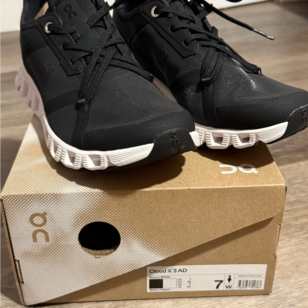 On Cloud X 3 AD Women's Black Athletic Shoes